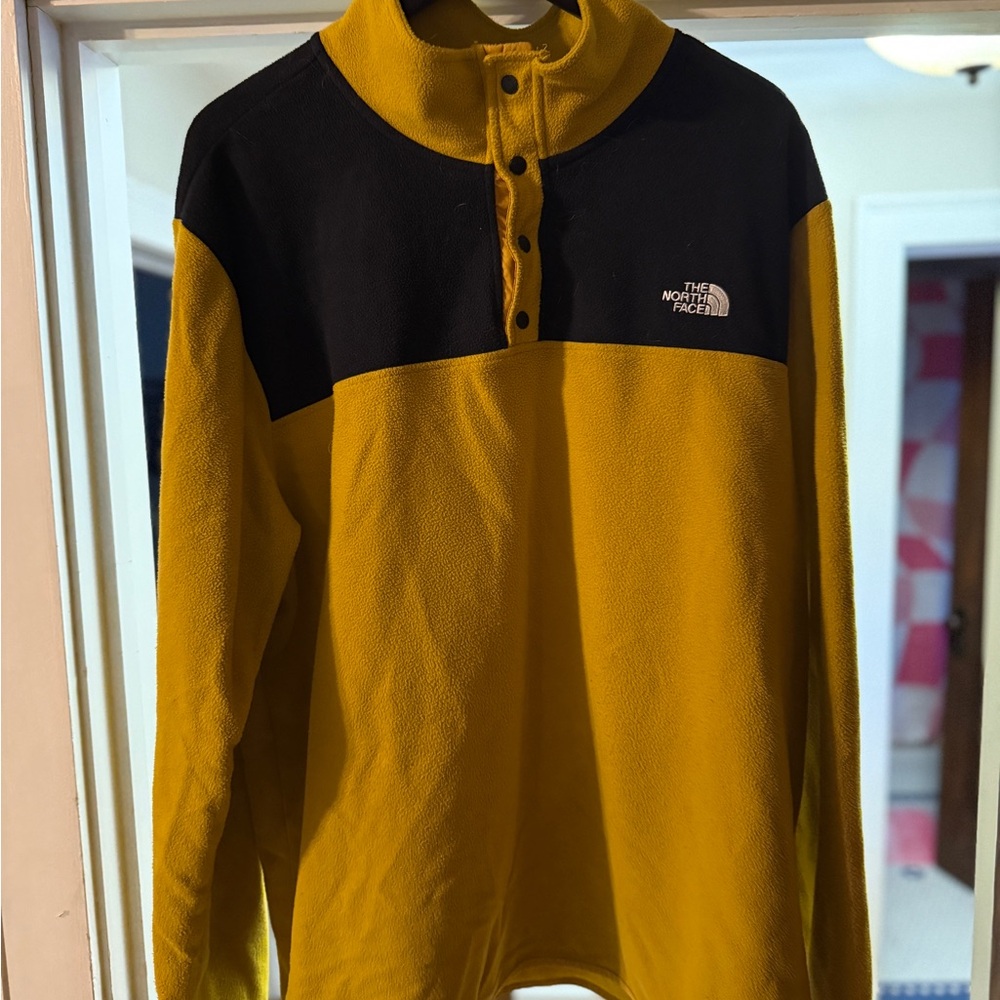 The North Face Yellow and Black Pullover
